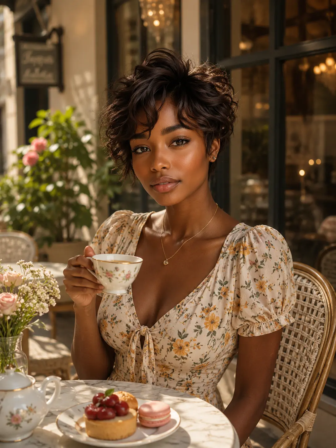 Wear and Go Wigs Pixie Cut Brown Waves Short Wigs For Women Glueless Human Hair Wigs