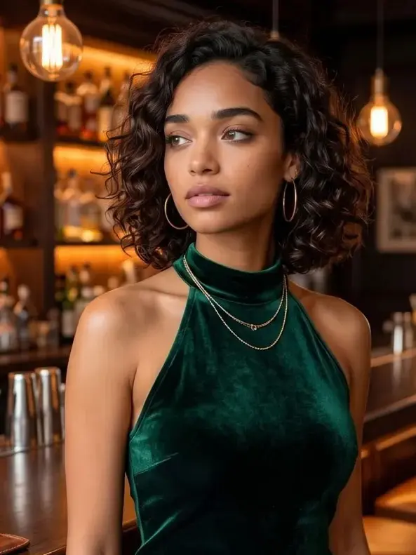Wear And Go Wigs Warm Brown Curly Bob Wigs Glueless Human Hair Wigs