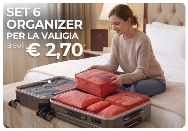 Set organizer valigia a soli € 2,70€