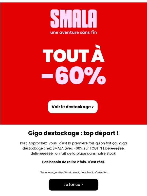 💥 Giga destockage : -60% sur TOUT
