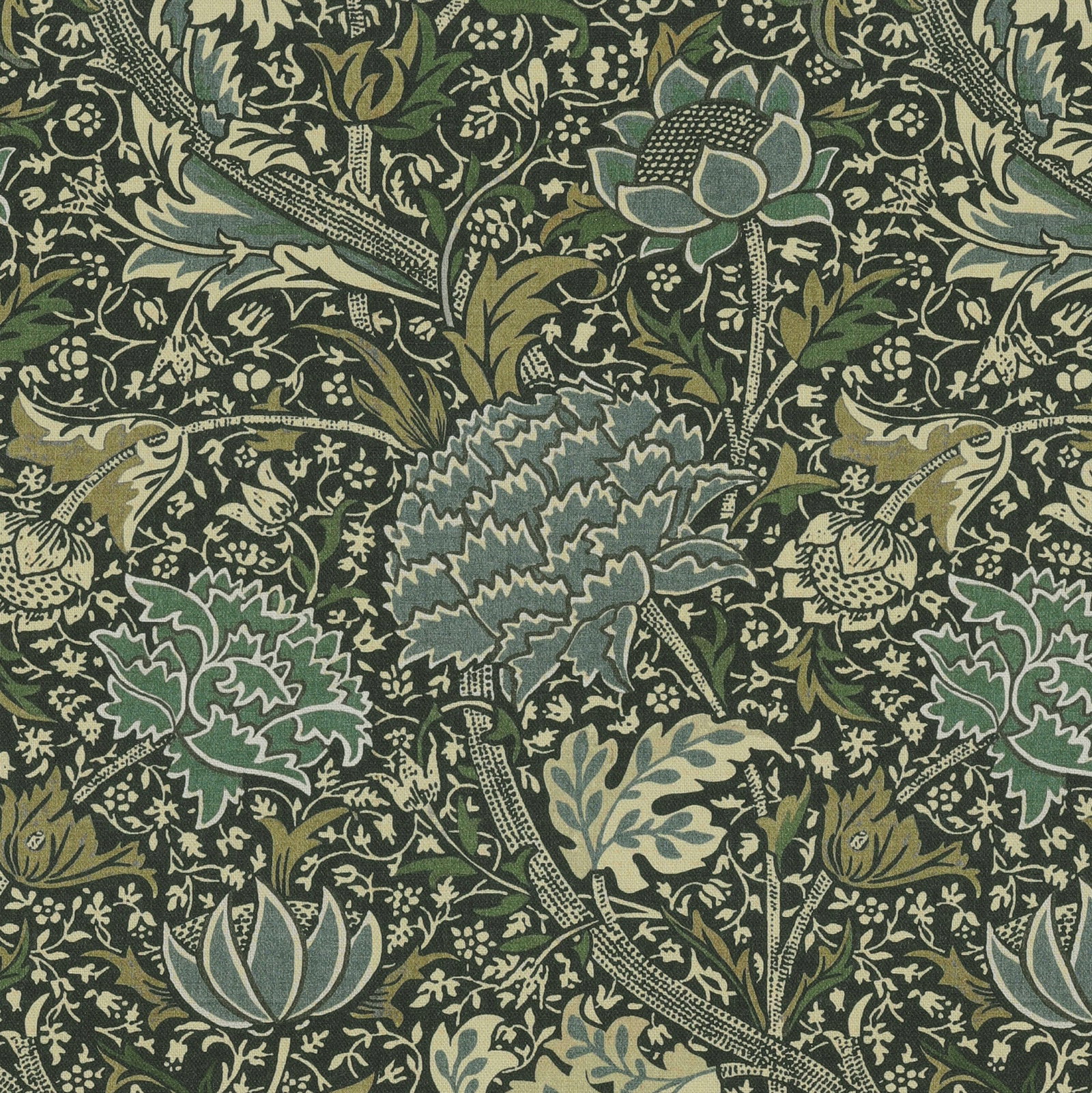 William Morris Cray Fabric Navy Blue