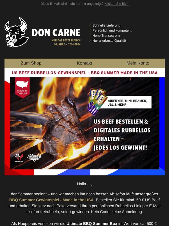 US BBQ Summer Gewinnspiel ist da