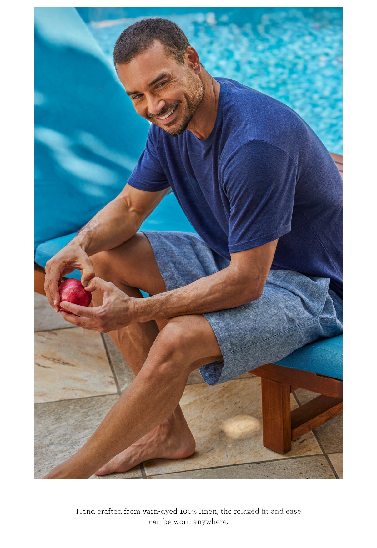 Hand crafted from yarn-dyed 100% linen.