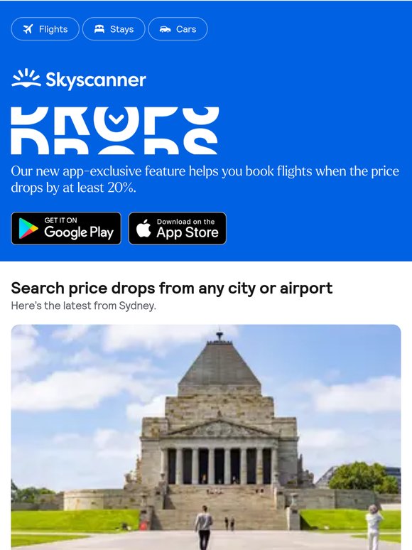 Your weekly price drops, from $137 ✈️ 📉