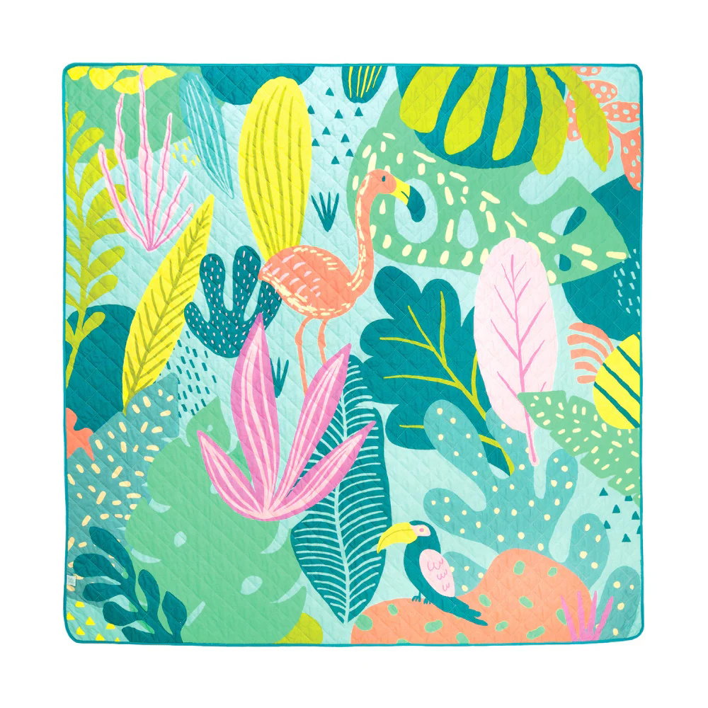 Flamingo-A-Go-Go Picnic Rug