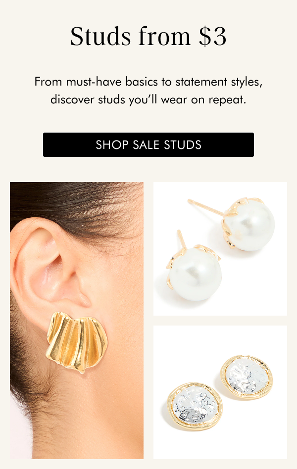 Studs from $3