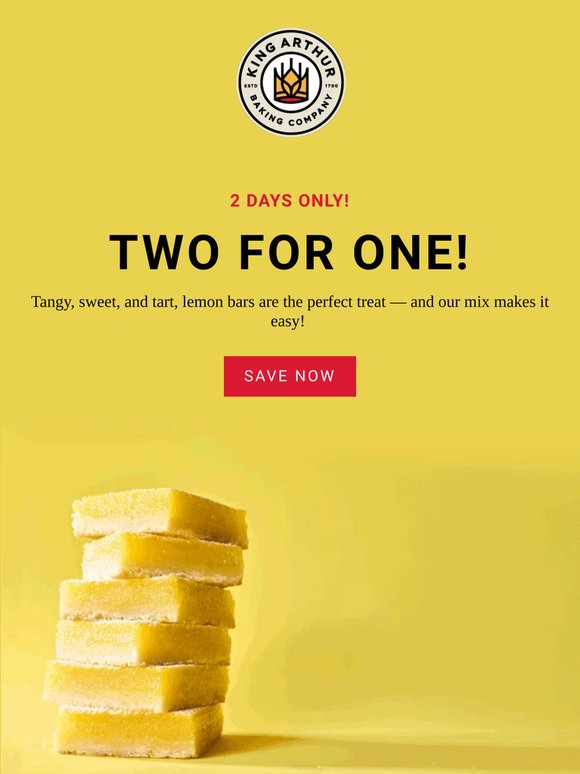 Buy Two for the Price of One: Lemon Bar Mix!