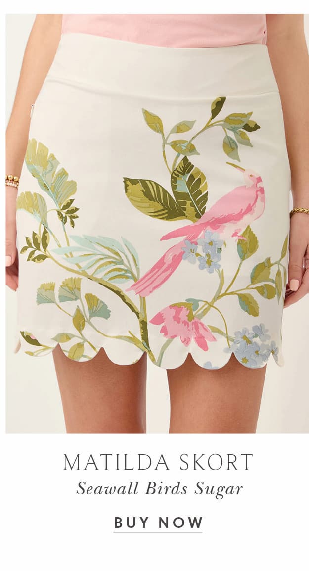 Matilda Scallop Skort Seawall Birds Sugar