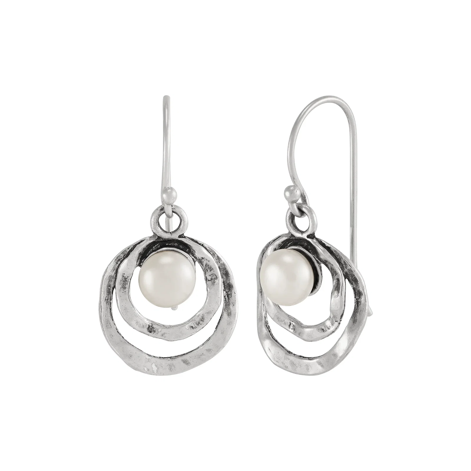 Soft Motion Drop Earrings, Pearl