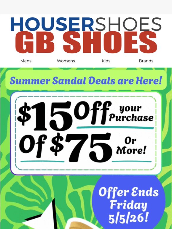 Don't Miss Out! Save $15 When You Spend $75!  Offer Valid Till Friday!