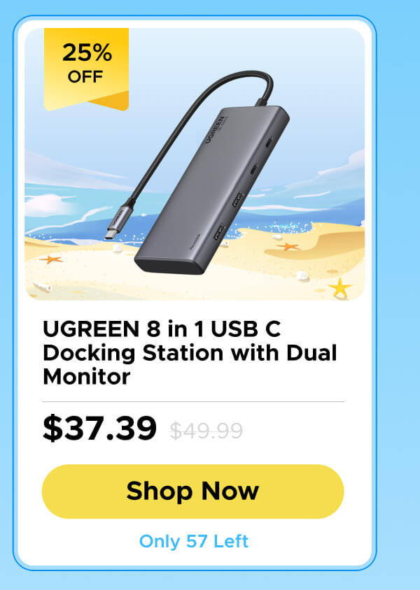 UGREEN 8 in 1 USB C Docking Station with Dual Monitor