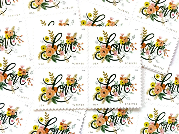 USPS Love Flourishes 2018 Forever Stamps - Booklet of 20 Postage Stamps