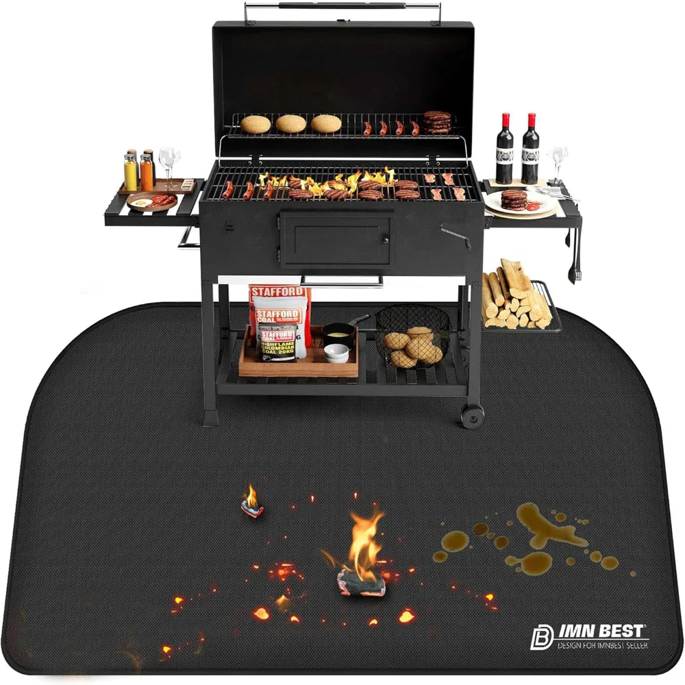 Fireproof Grill Mat - Heat Resistant Floor Protector for BBQ, Fireplace, and Camping Outdoor
