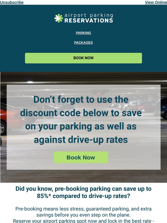 Save up to 85% by booking your parking in advance 💸