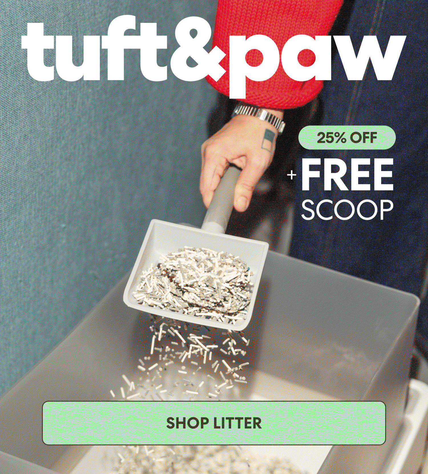 Subscribe to Really Great Cat Litter between June 3–9 and receive a free scoop automatically added to your first order.