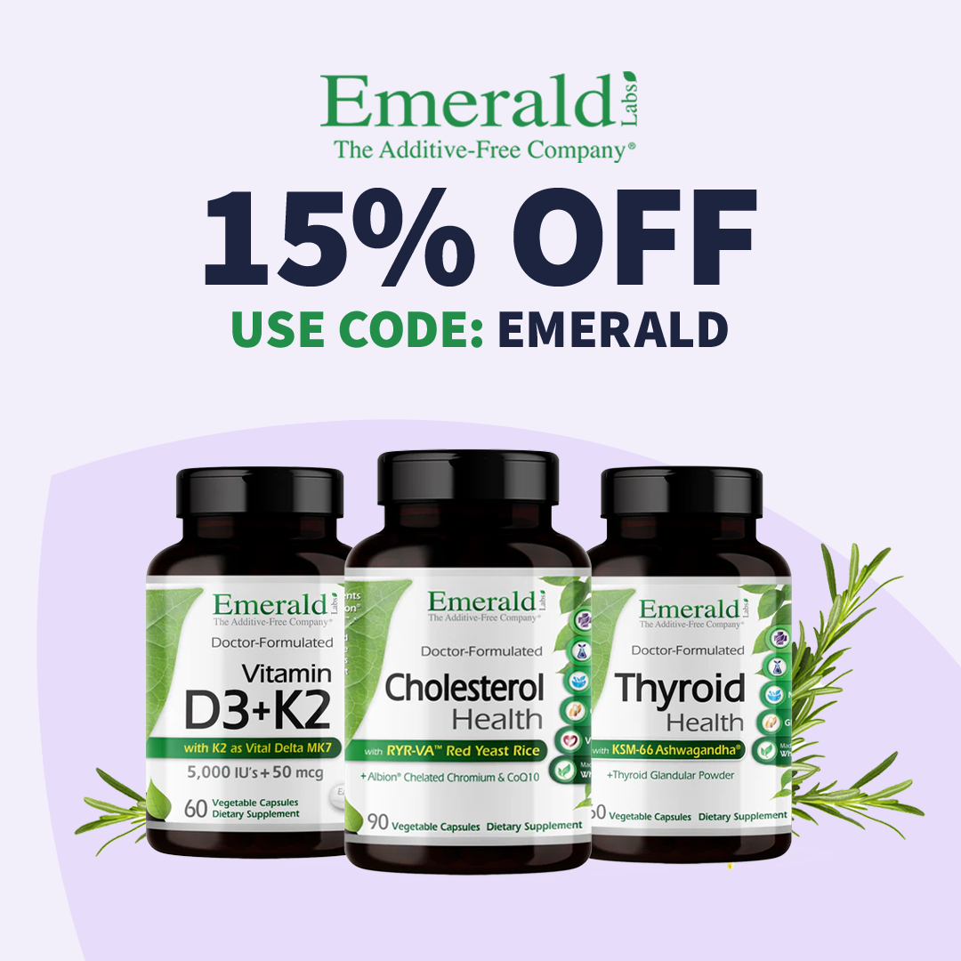 Emerald Labs supplements with 15% OFF. Use Code: EMERALD
