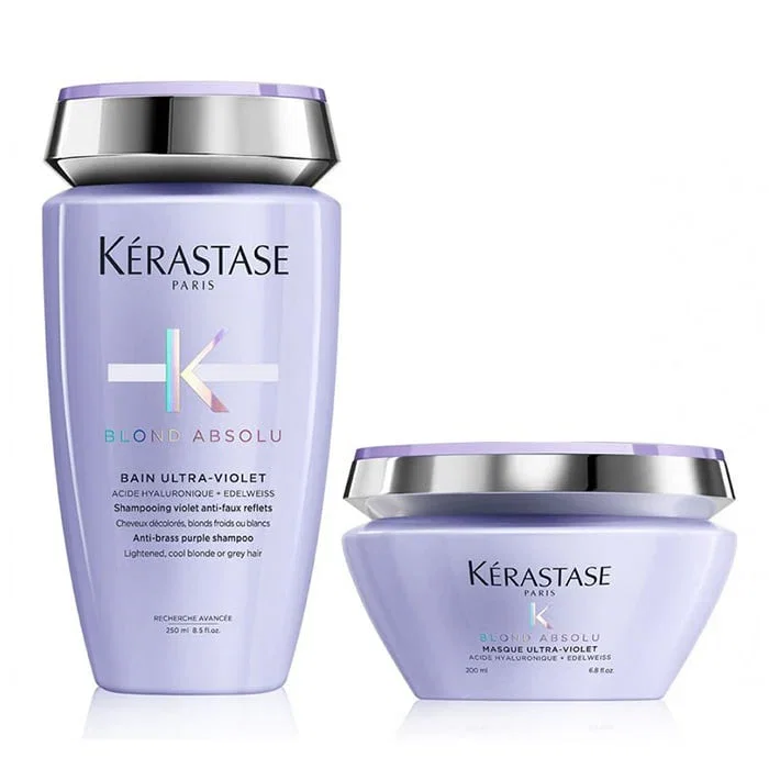 Image of Kerastase blond absolu rituel antigiallo - bain ultra violet 250 ml e masque ultra violet 200 ml