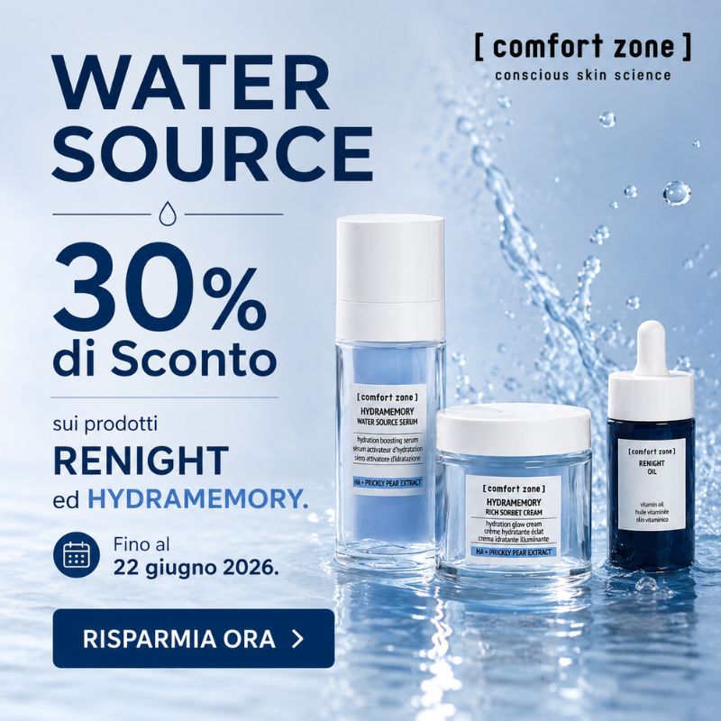Water Source: 30% di sconto su Comfort Zone