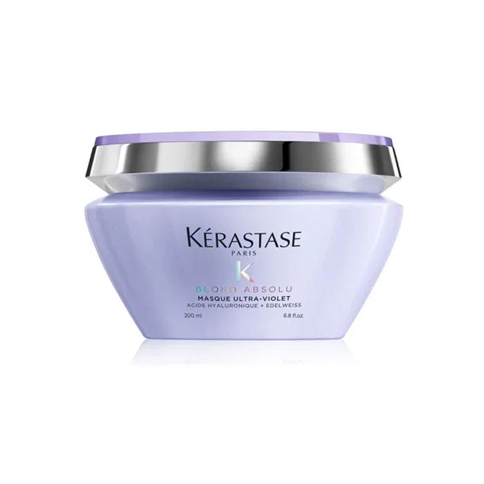 Image of Kerastase blond absolu masque ultra violet - maschera viola che neutralizza i riflessi giallo e arancio indesiderati