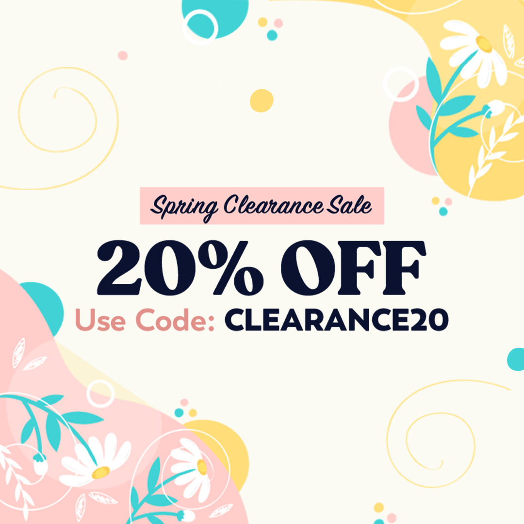 Spring Clearance Sale with 20% OFF. Use Code: CLEARANCE20