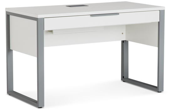 Clark White Dropdwn Dr Desk