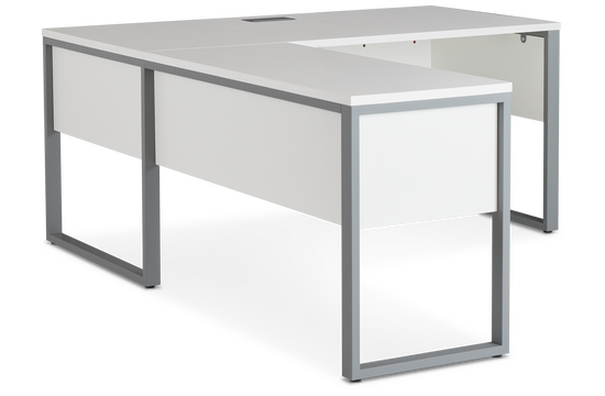 Clark White 47" Return Desk