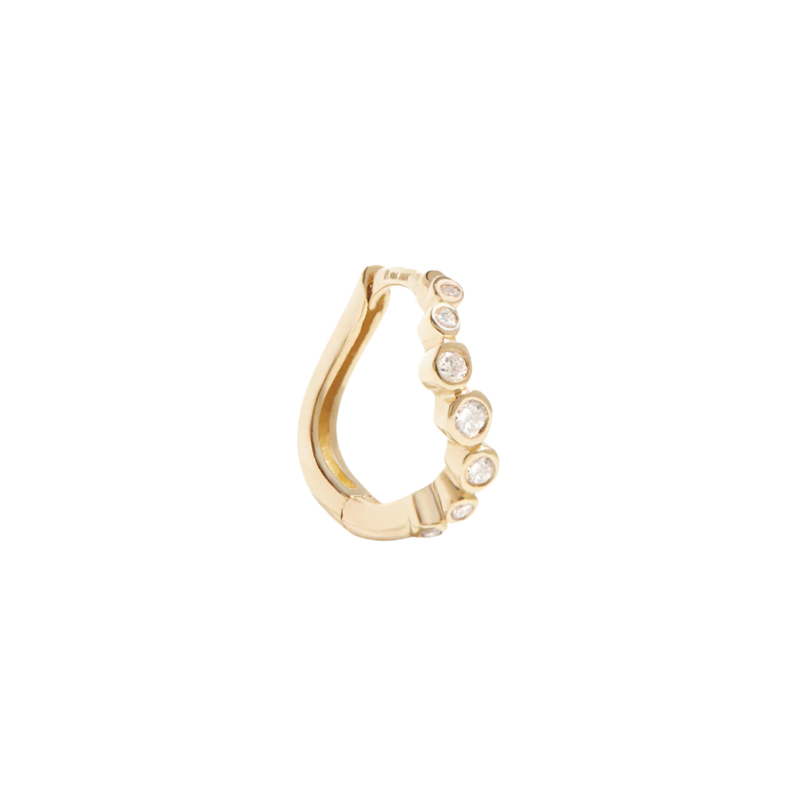 flow-huggie-001-single-ohrring-14kt-gold