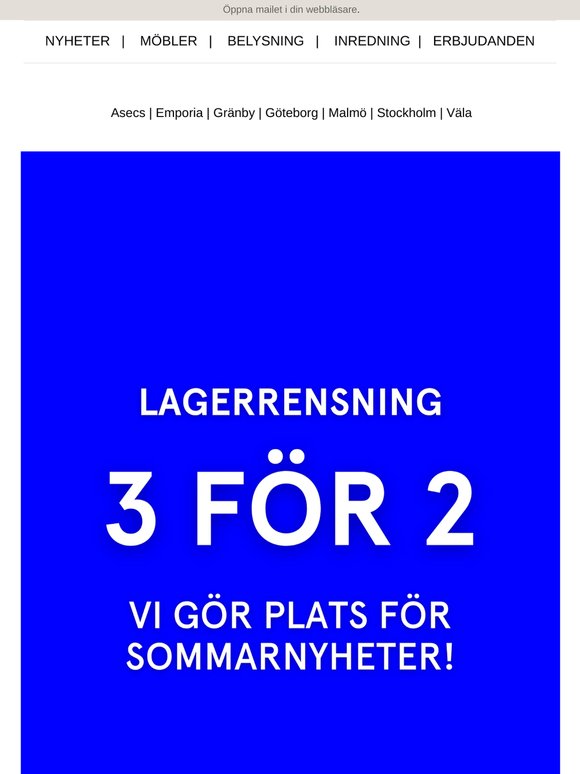 3 för 2 på vår OUTLET 🖤