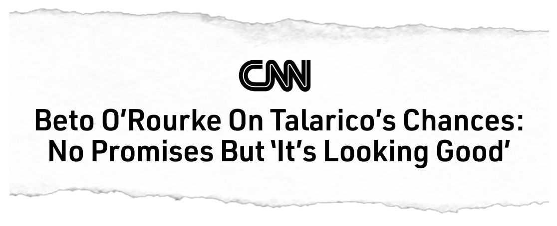 Beto O'Rourke on Talarico's chances: no promises but 'it's looking good'