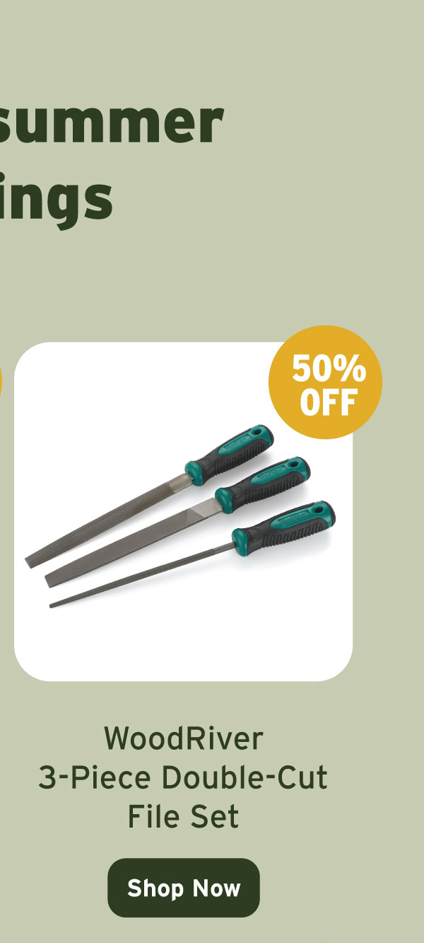 WoodRiver Double-Cut File Set - 3 Piece