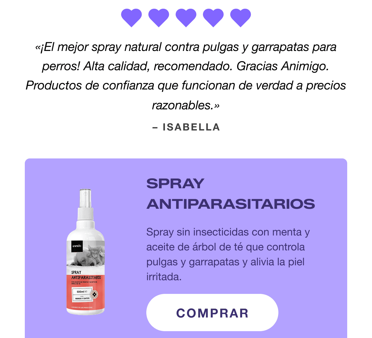 Spray Antiparasitarios