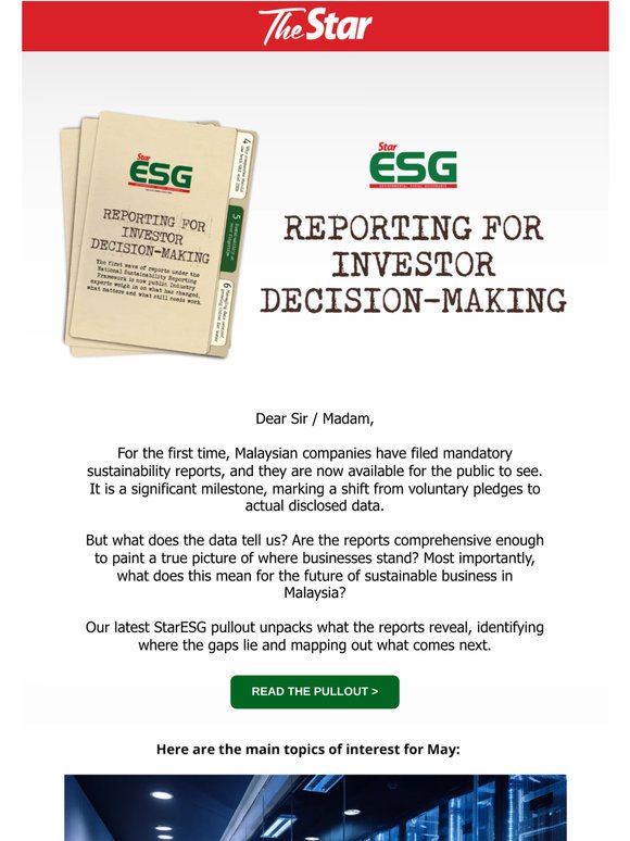 StarESG May 2026 | Reporting for investor decision-making