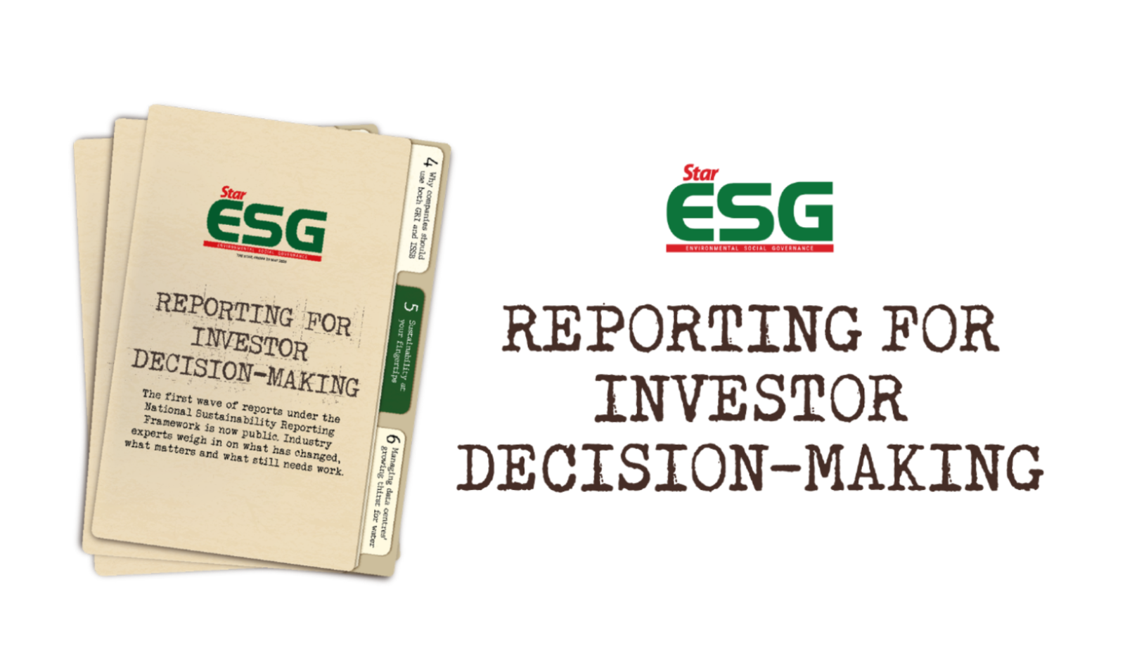 Reporting for Investor Decision-Making