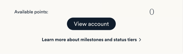 Available points and lifetime miles