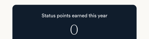 Status points earned this year