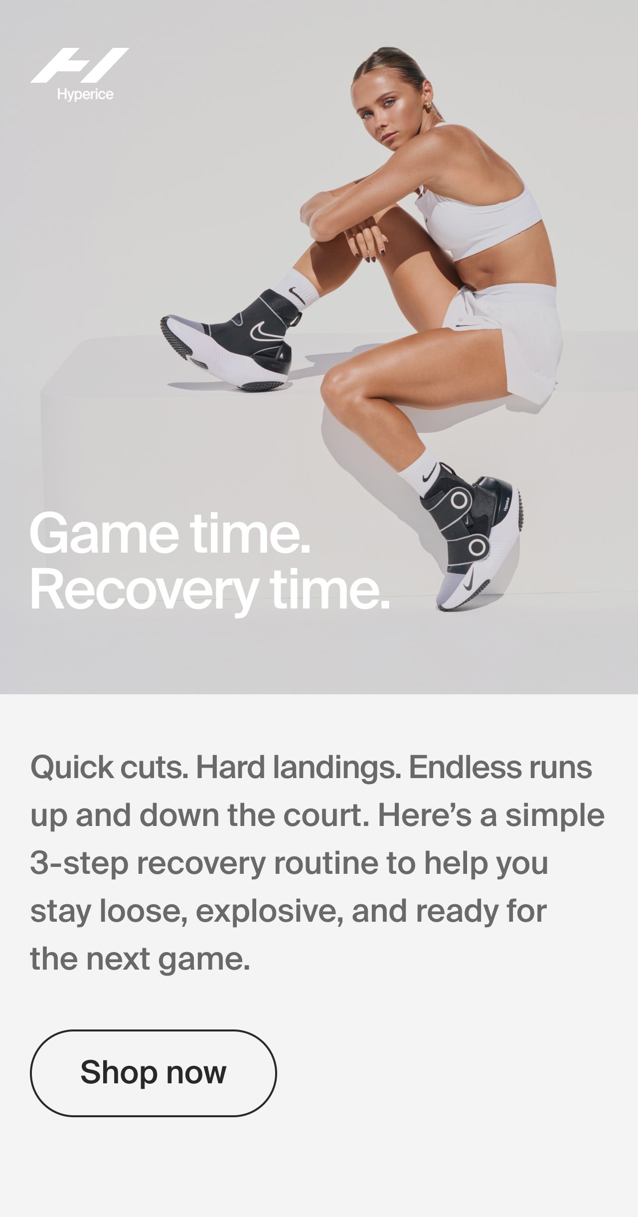 Game time. Recovery time.