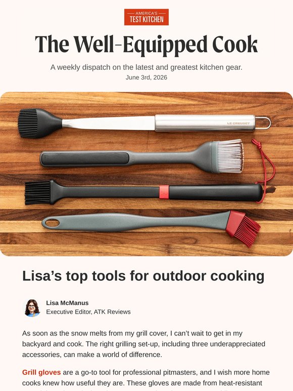 Lisa’s top tools for outdoor cooking