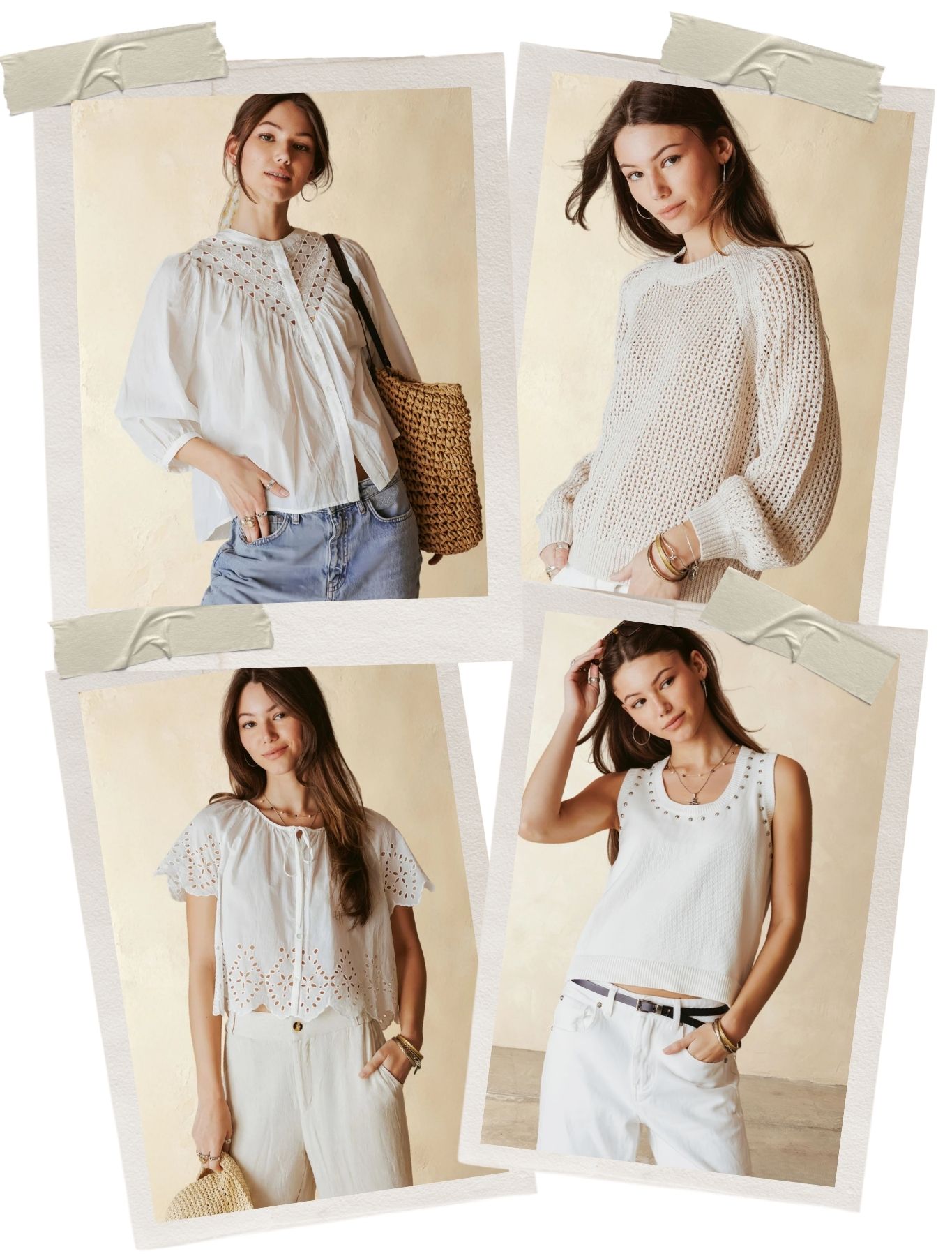 A lady wearing a white top.