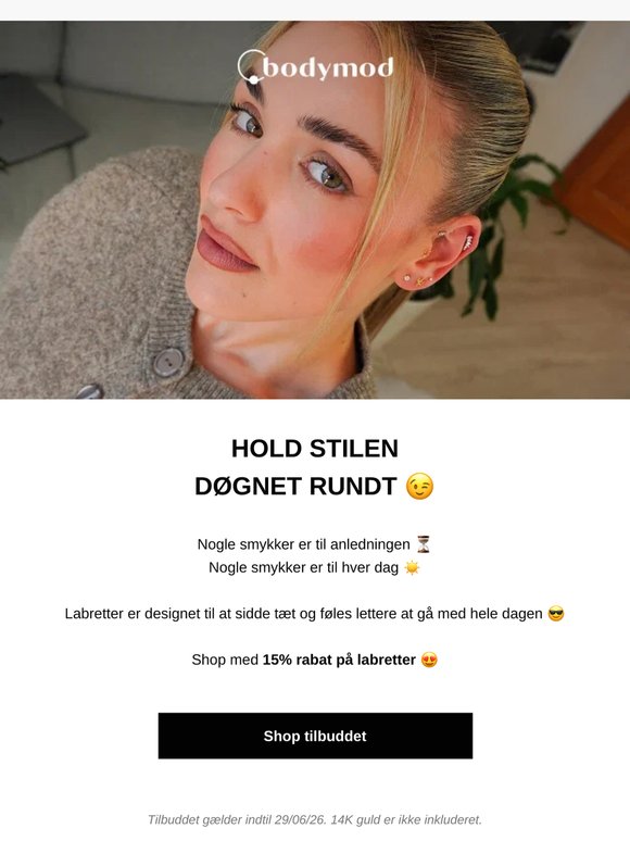 Designet til 24/7 💛 Labretter har nu 15% RABAT 😍