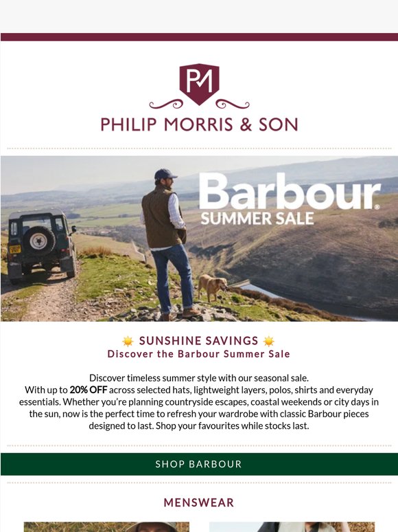 Grab the Best of Summer with Barbour! ☀️