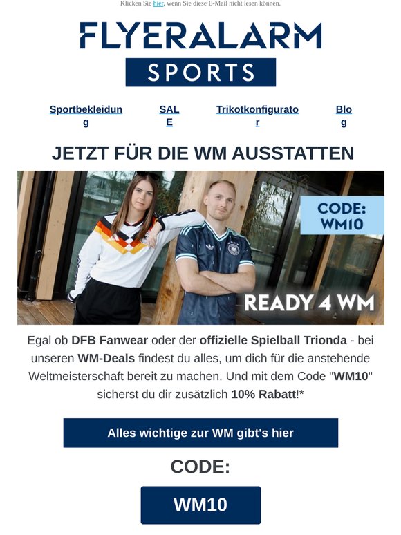 -10% auf WM Artikel