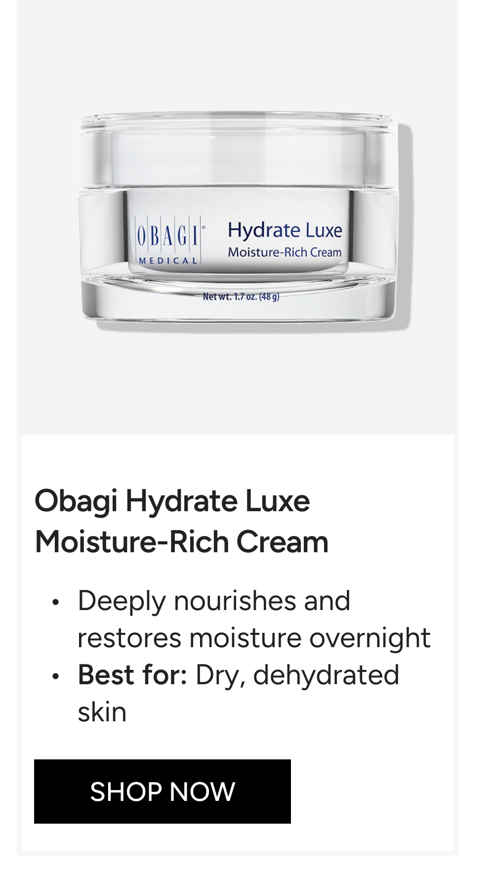 Obagi Hydrate Luxe Moisture Rich Cream