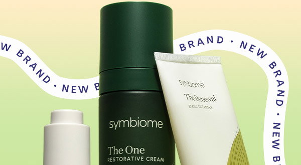Featured Symbiome products sitting on top of a shelf