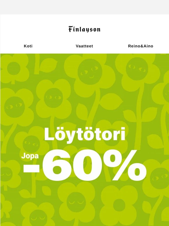 Kesälöytöjä jopa -60% ☀️