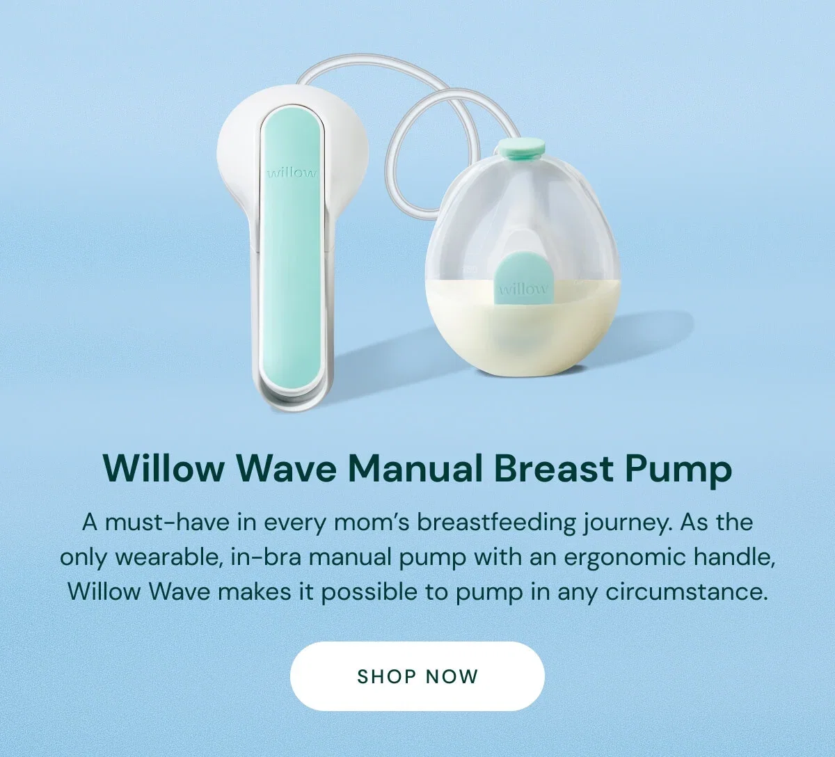 Willow Wave Manual Breast Pump product image