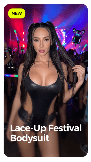 lace-up festival bodysuit