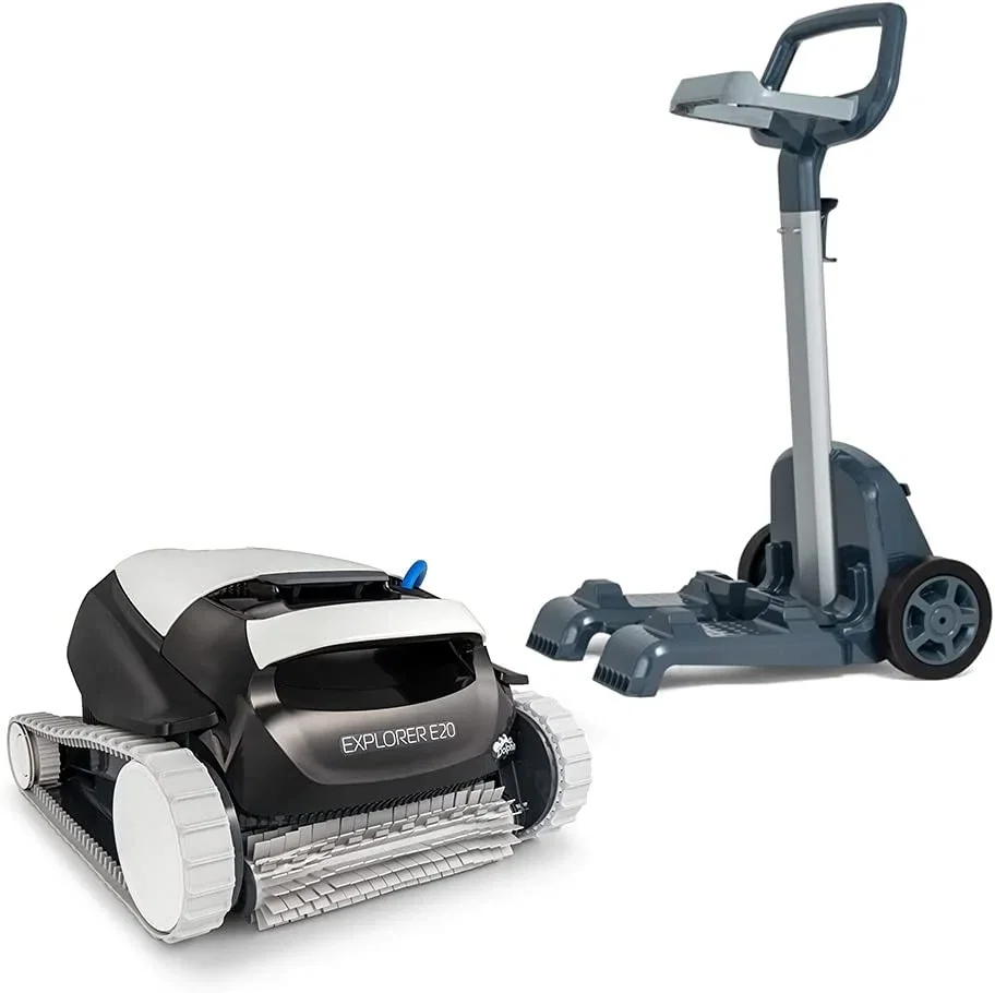 Image of Maytronics Dolphin Explorer E20 Robotic Pool Cleaner with Caddy