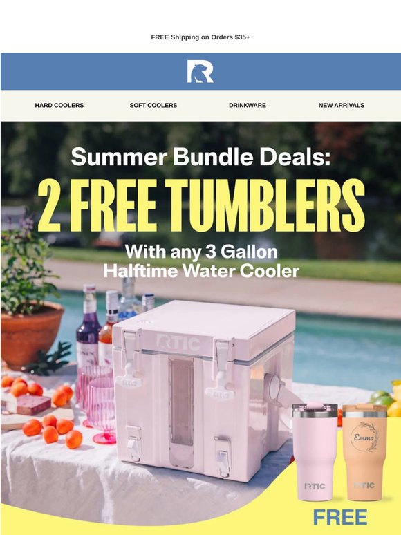 Don't Miss FREE Drinkware with Select Coolers