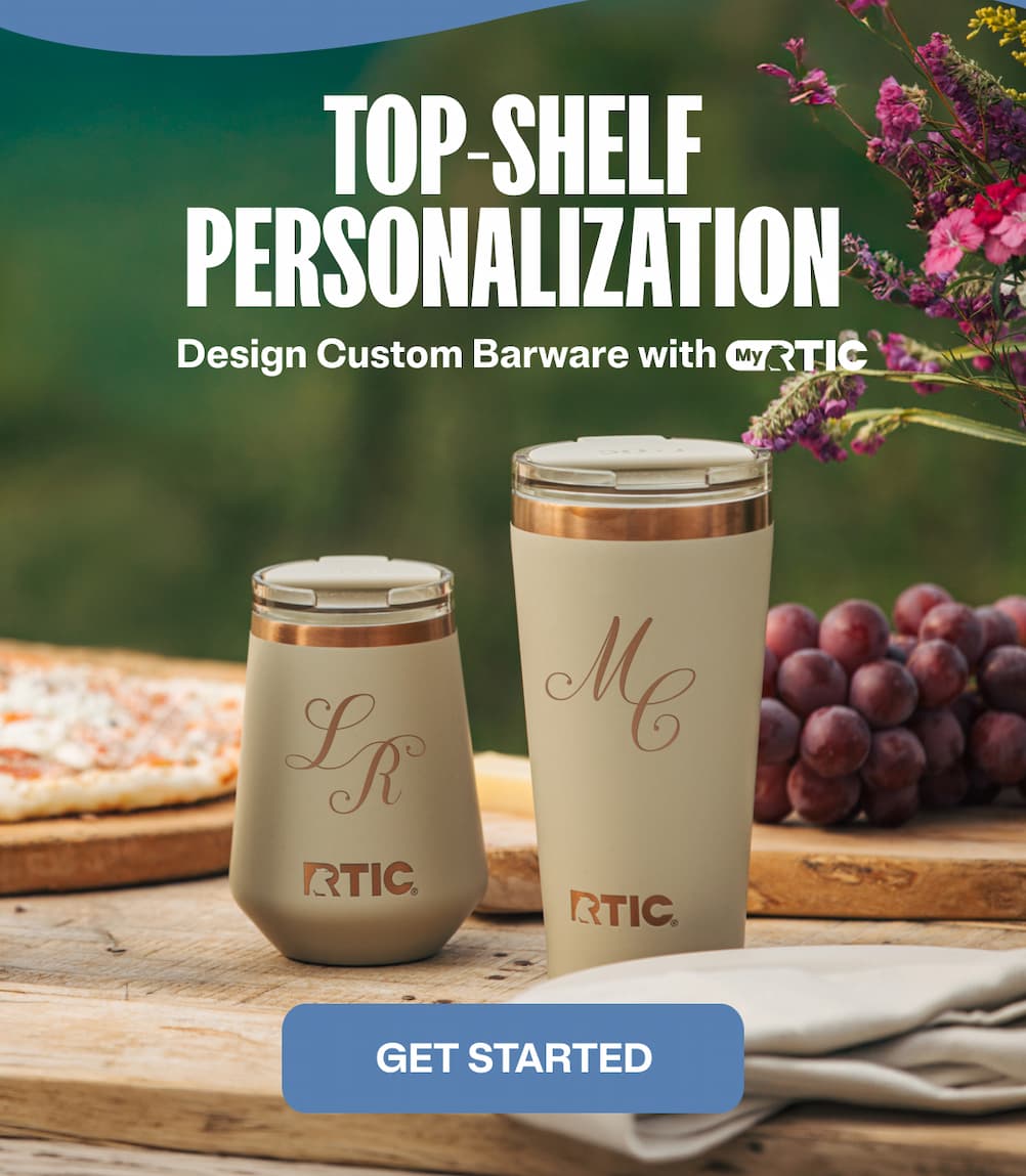 Top-shelf Personalization design custom barware with MyRTIC