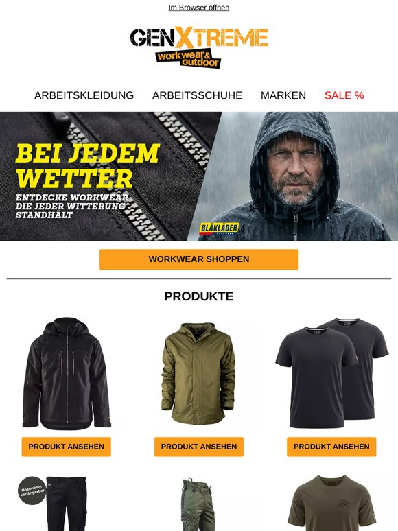 Arbeitskleidung für jedes Wetter